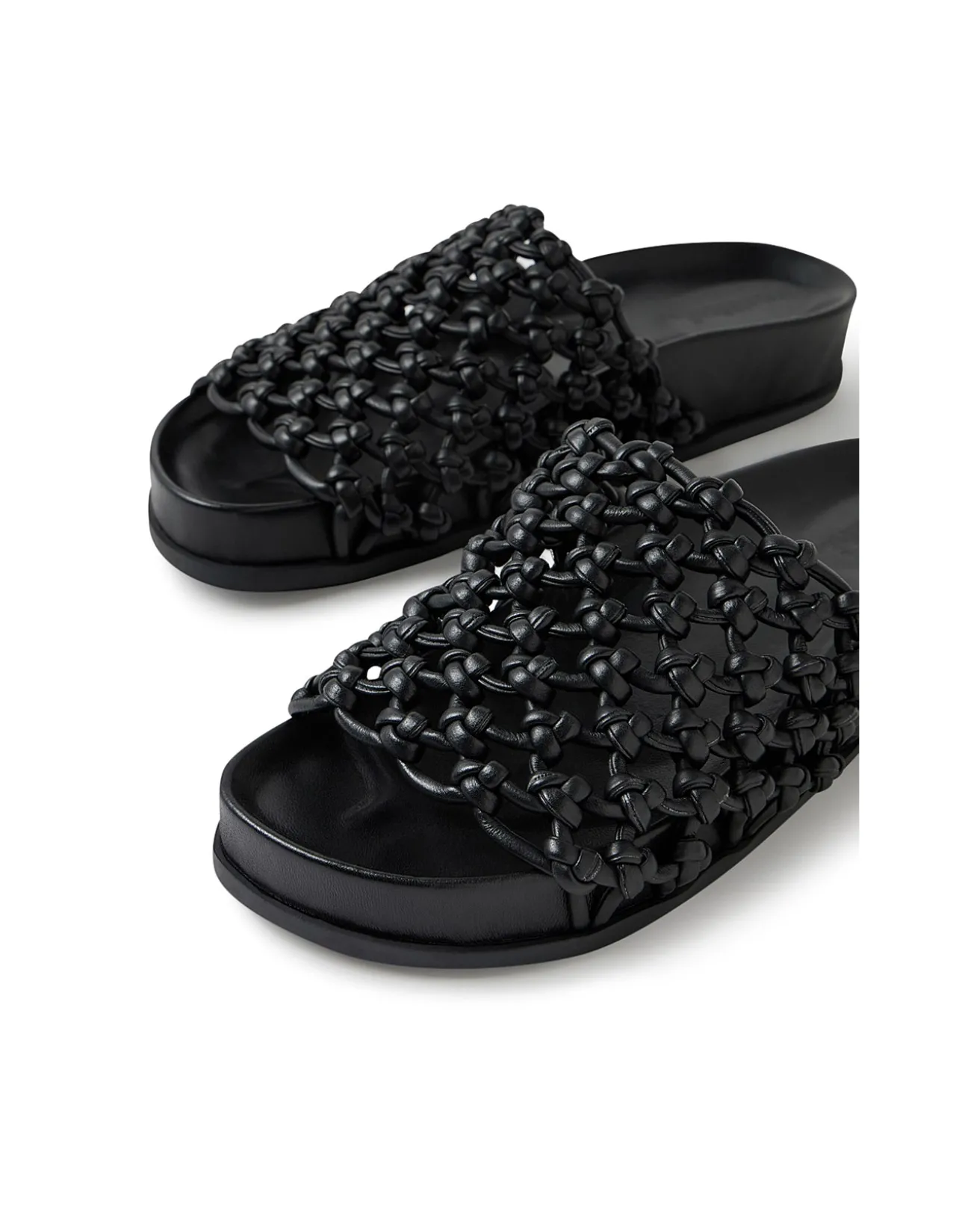 Carila Woven Leather Slide Sandals