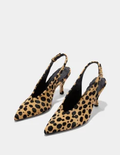 CARLA LEO PRINT PONYHAIR PUMP