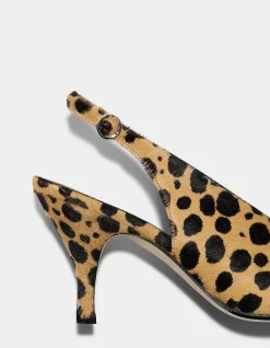 CARLA LEO PRINT PONYHAIR PUMP