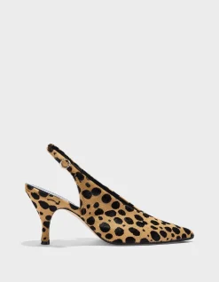 CARLA LEO PRINT PONYHAIR PUMP