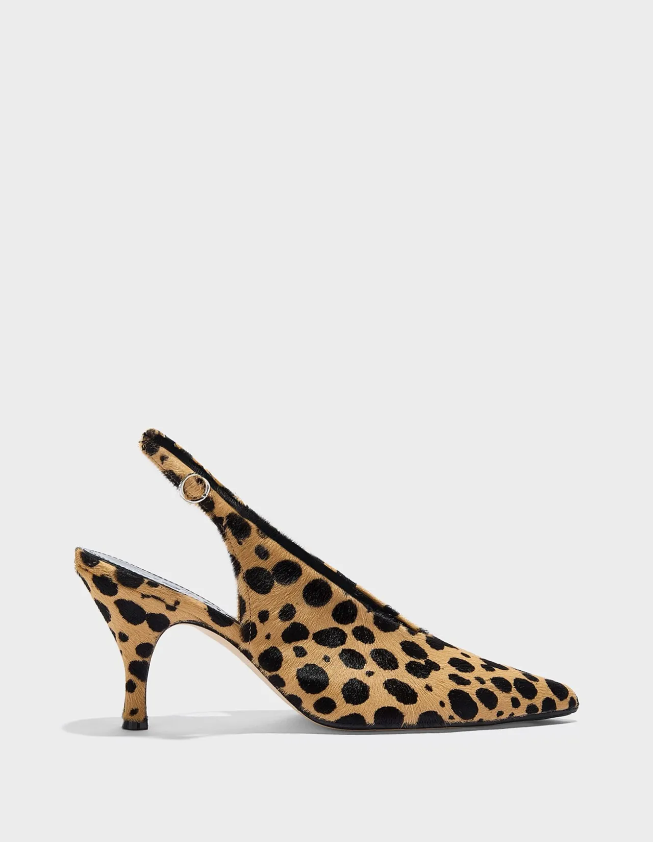 CARLA LEO PRINT PONYHAIR PUMP