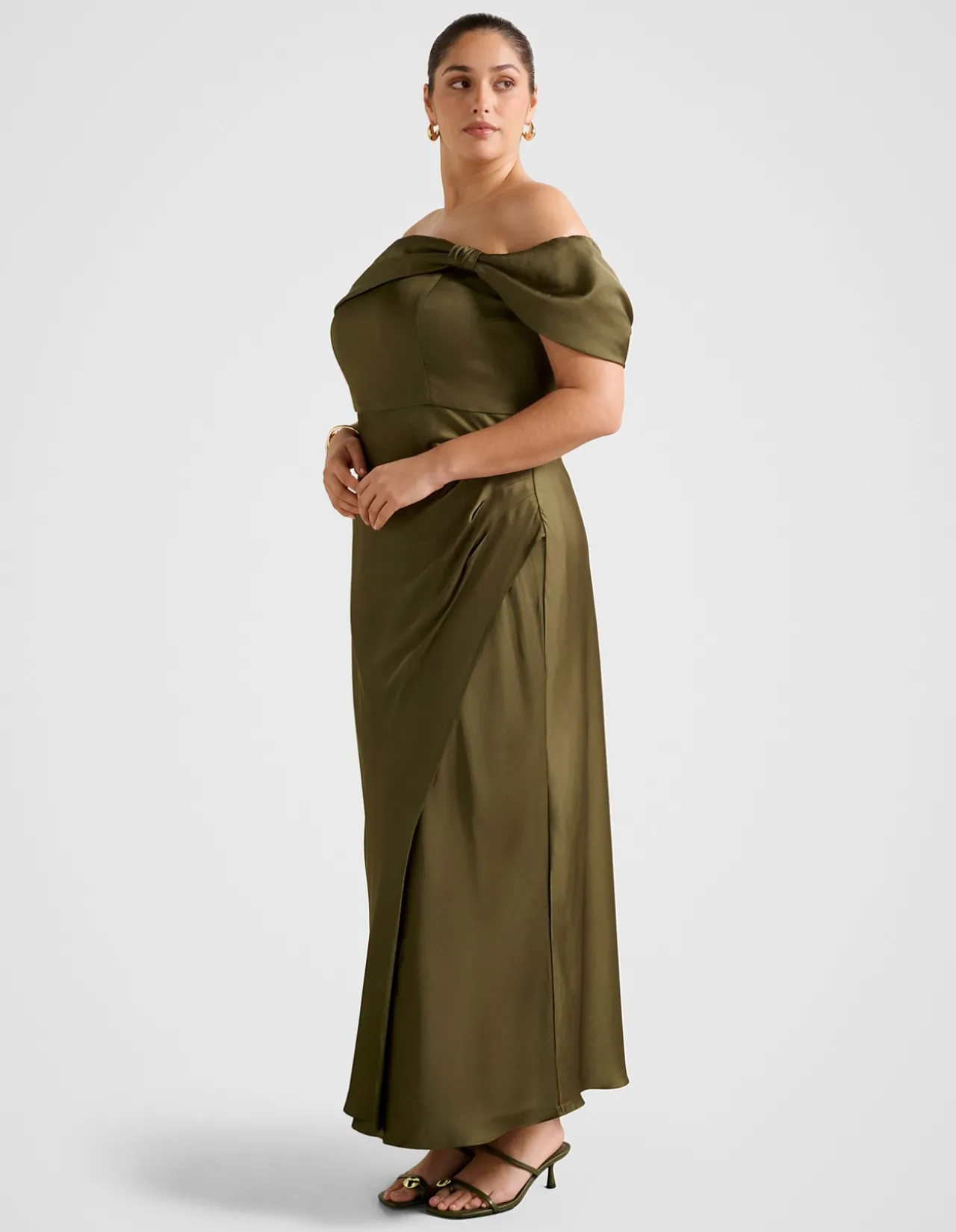 CARMELLA CURVE BARDOT MIDI DRESS