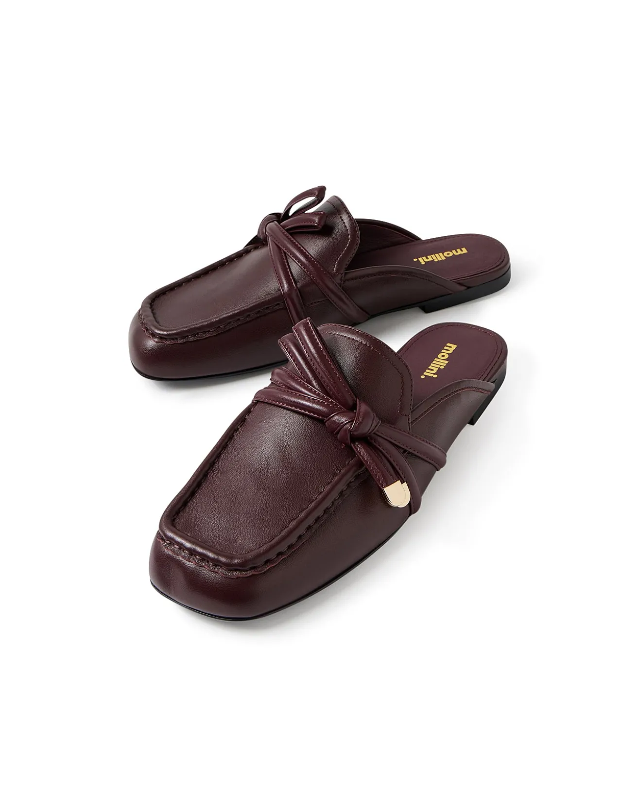 Carmil Knotted Detail Leather Mule Loafers