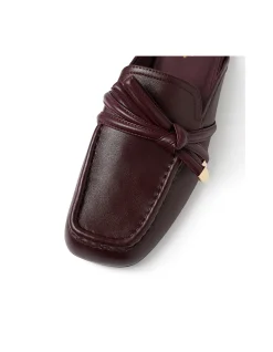 Carmil Knotted Detail Leather Mule Loafers