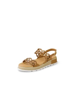 Carola Laser Cut Platform Strap Sandals