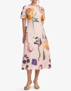 Caroline Short Sleeve Midi Dress