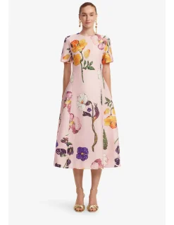 Caroline Short Sleeve Midi Dress