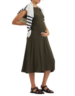 CAROL RIB A-LINE DRESS