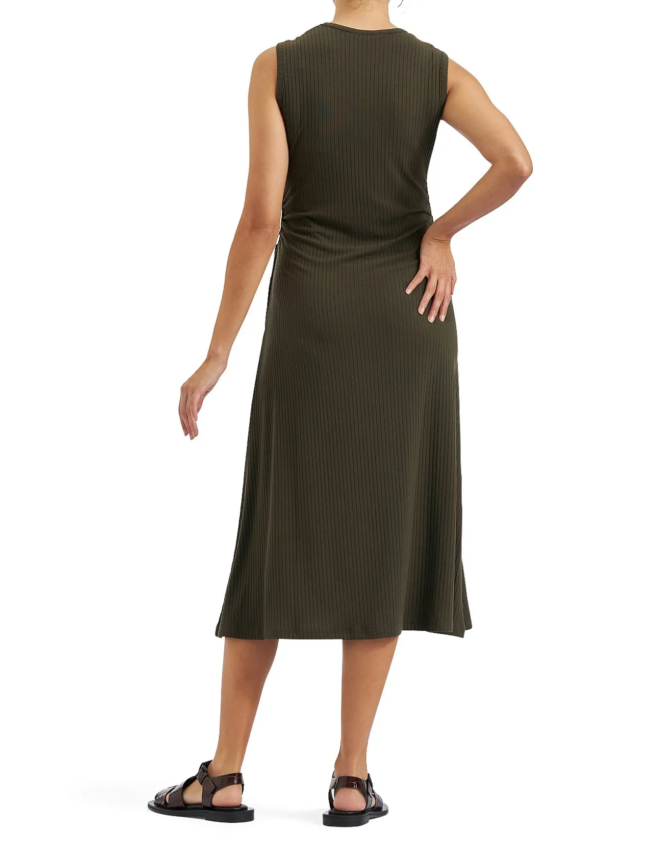 CAROL RIB A-LINE DRESS