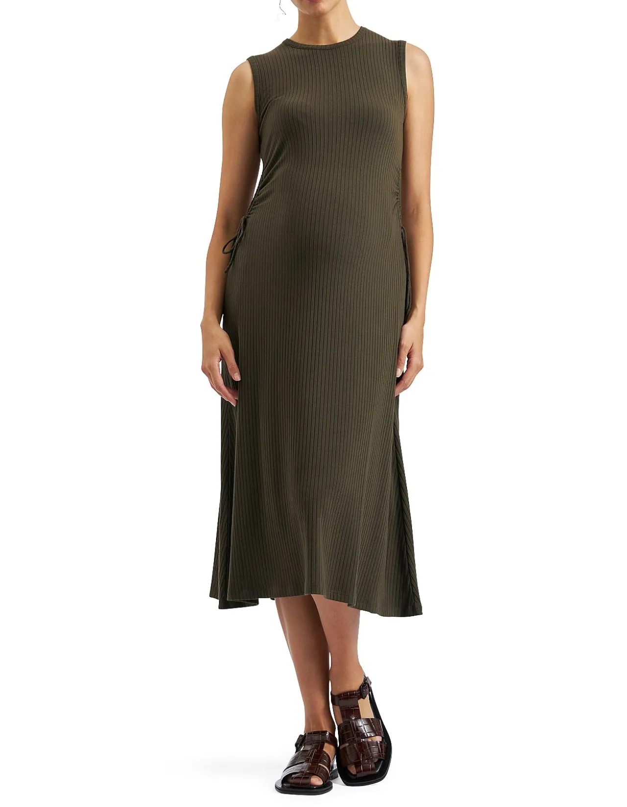 CAROL RIB A-LINE DRESS