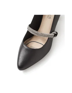 Casablanca Black Leather Heels