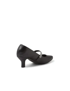 Casablanca Black Leather Heels