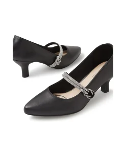 Casablanca Black Leather Heels