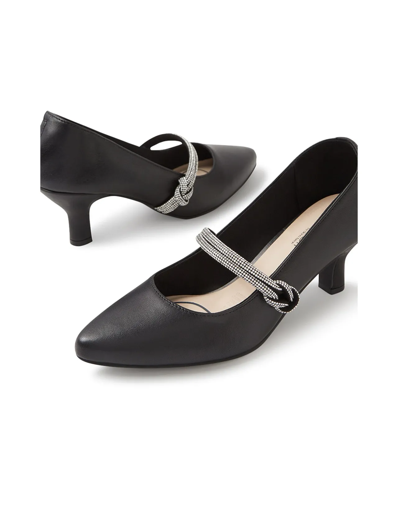 Casablanca Black Leather Heels
