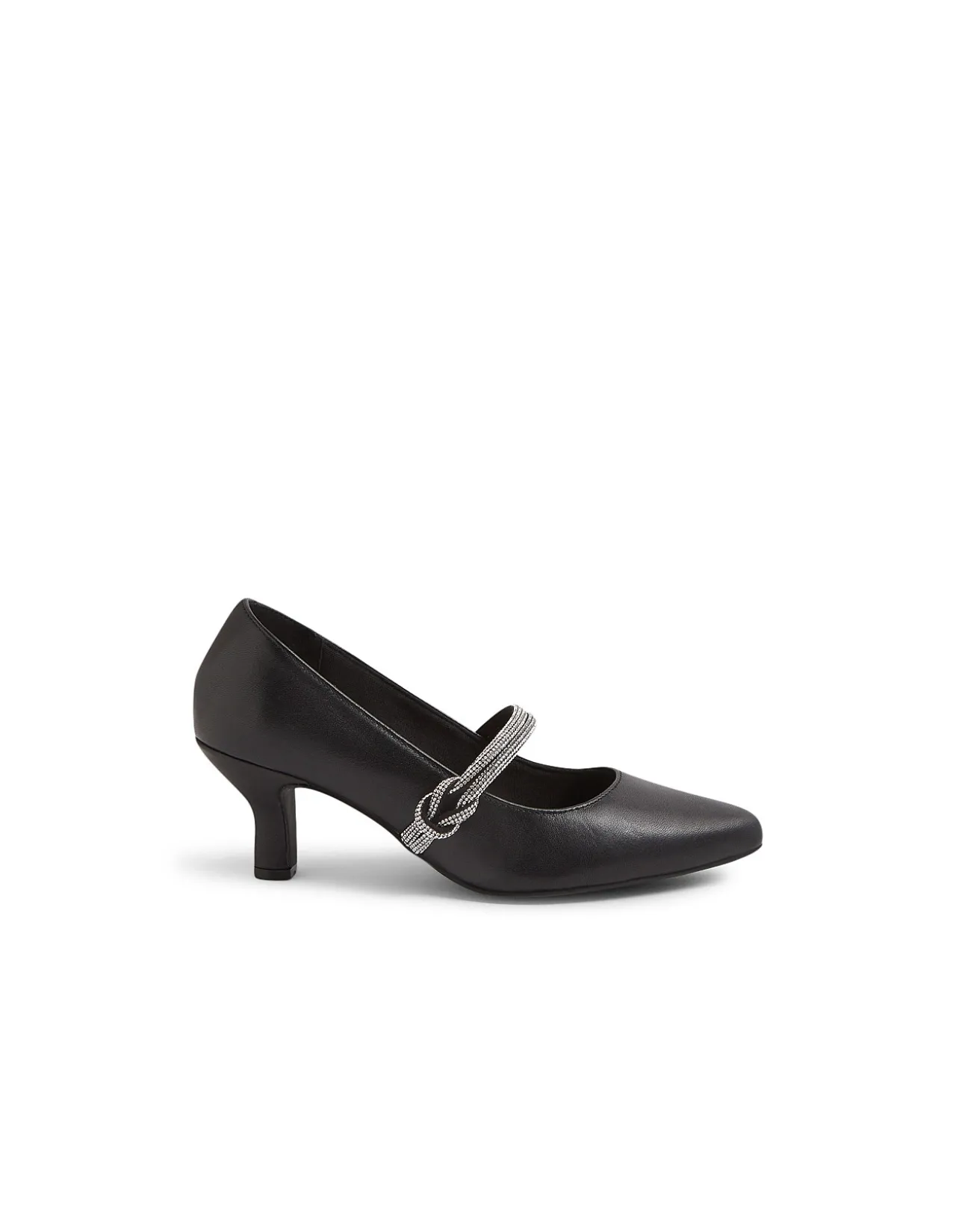 Casablanca Black Leather Heels