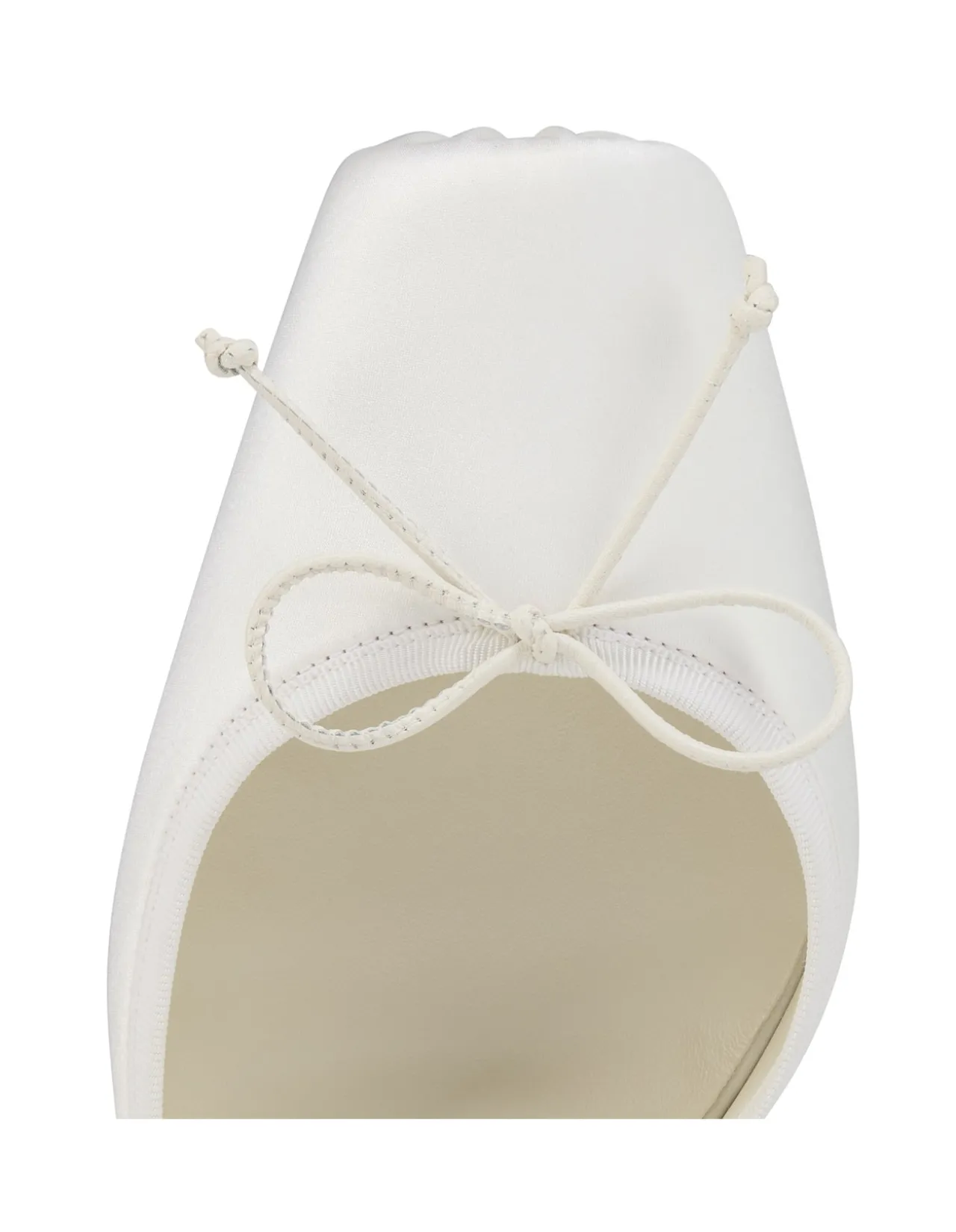 CASSIA LACE UP 100 CREPE SATIN LIN SNOW PUMP