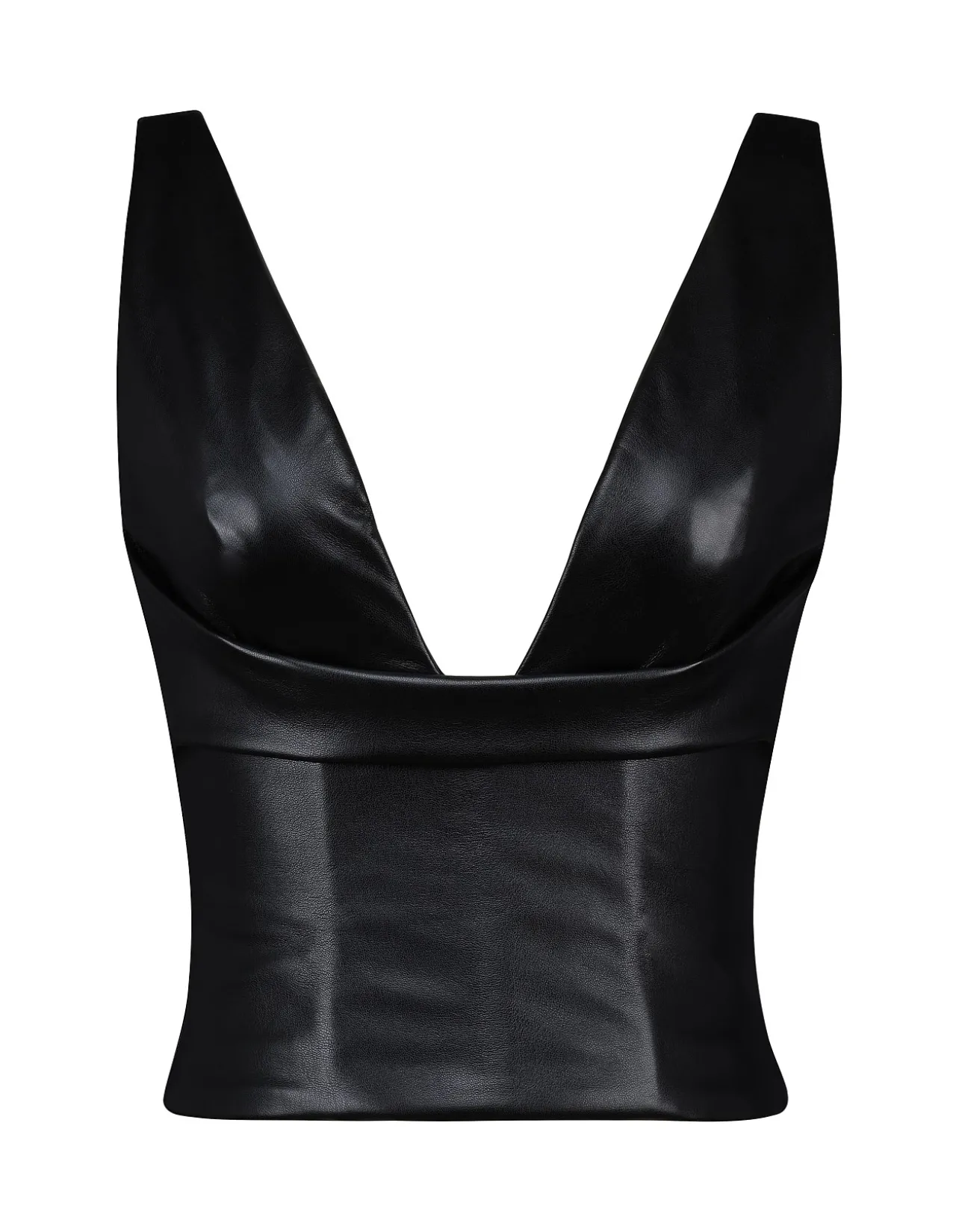 CATALINA LEATHER V-NECK TOP