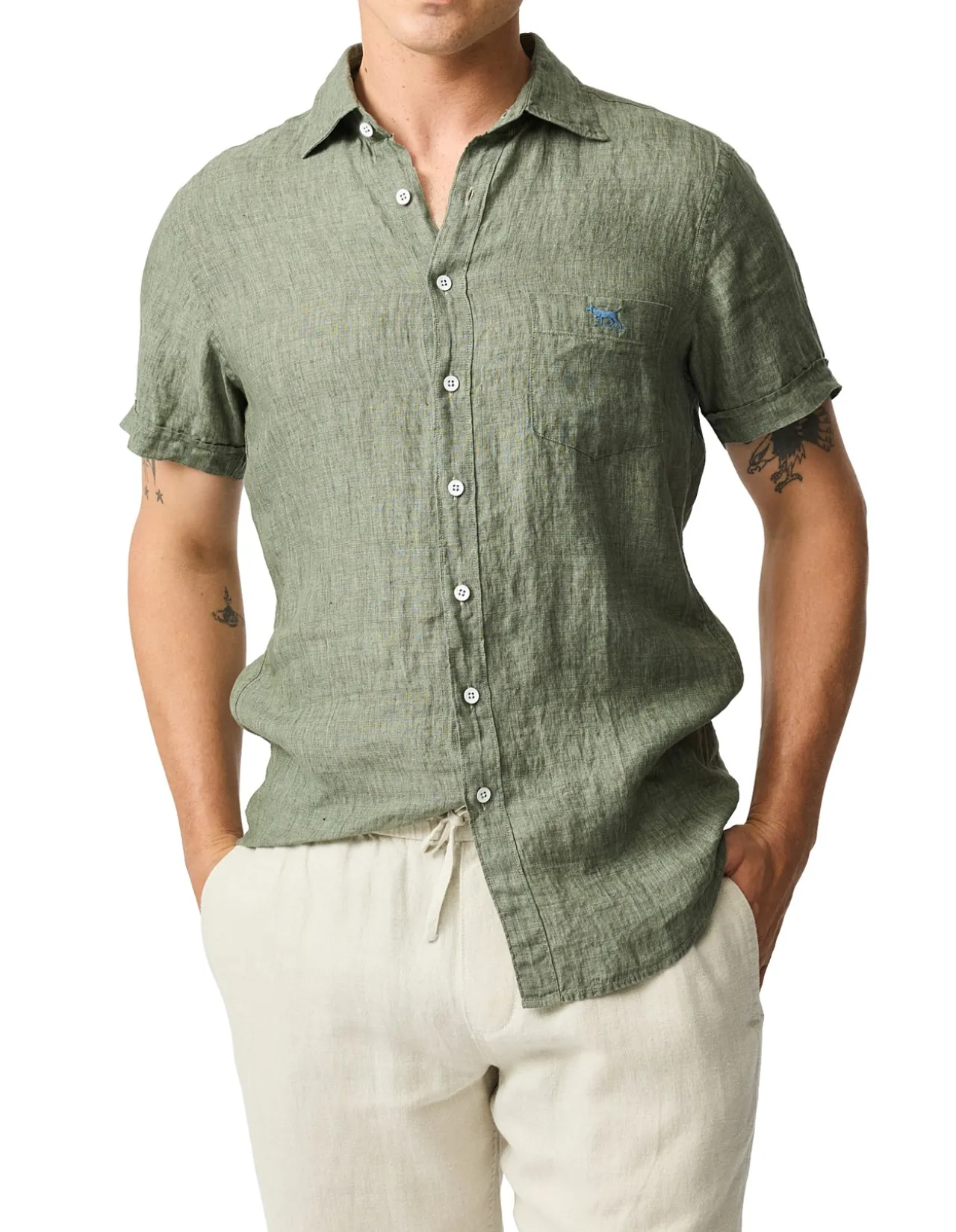 CATHEDRAL COVE SHORT SLEEVE SPORTS FIT SHIRT-KELP