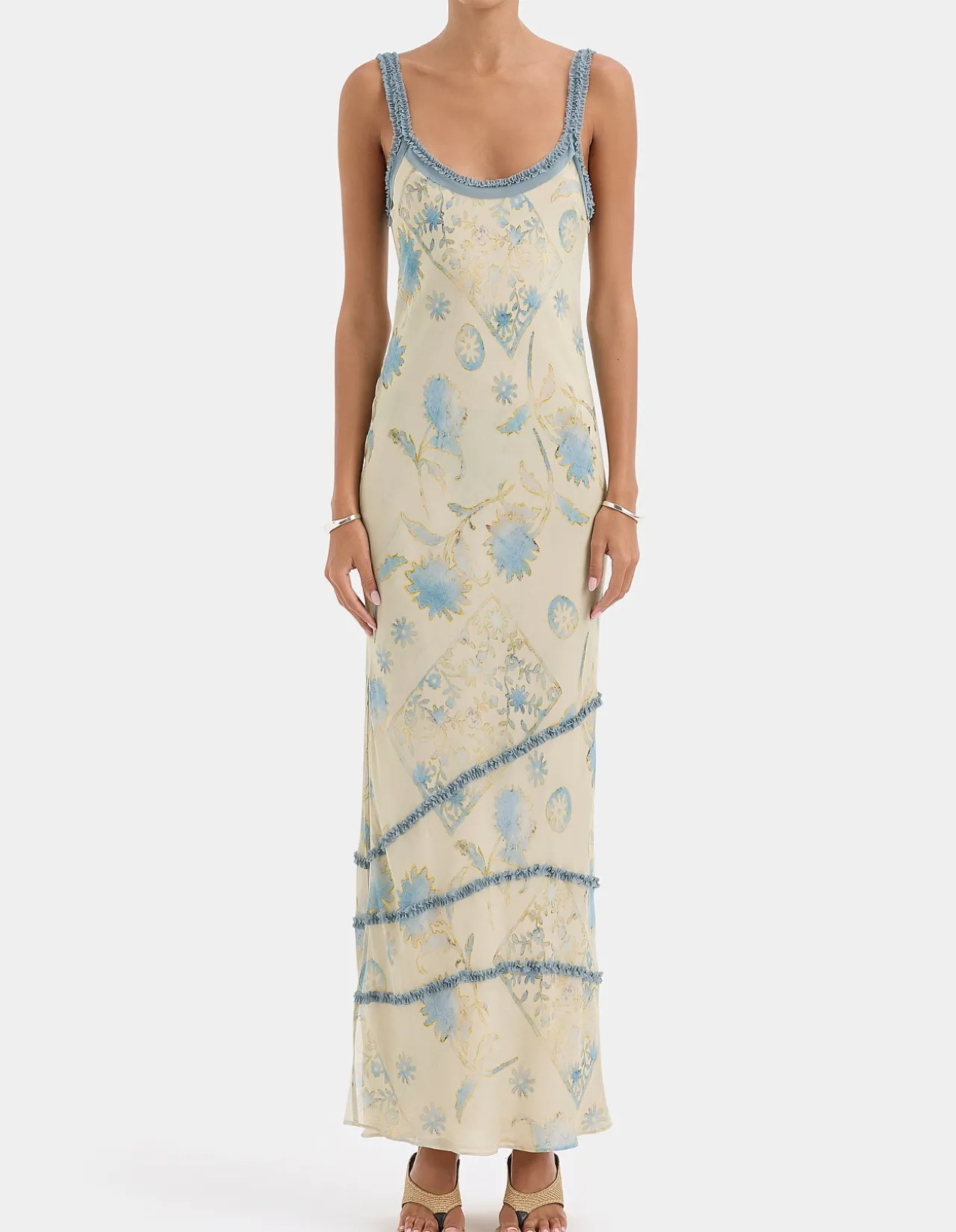 Cecile Ruffle Slip Dress