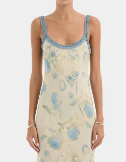 Cecile Ruffle Slip Dress