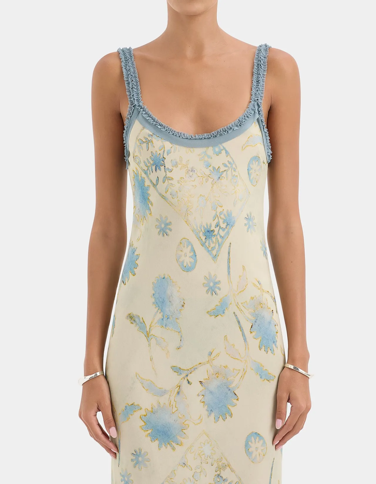 Cecile Ruffle Slip Dress