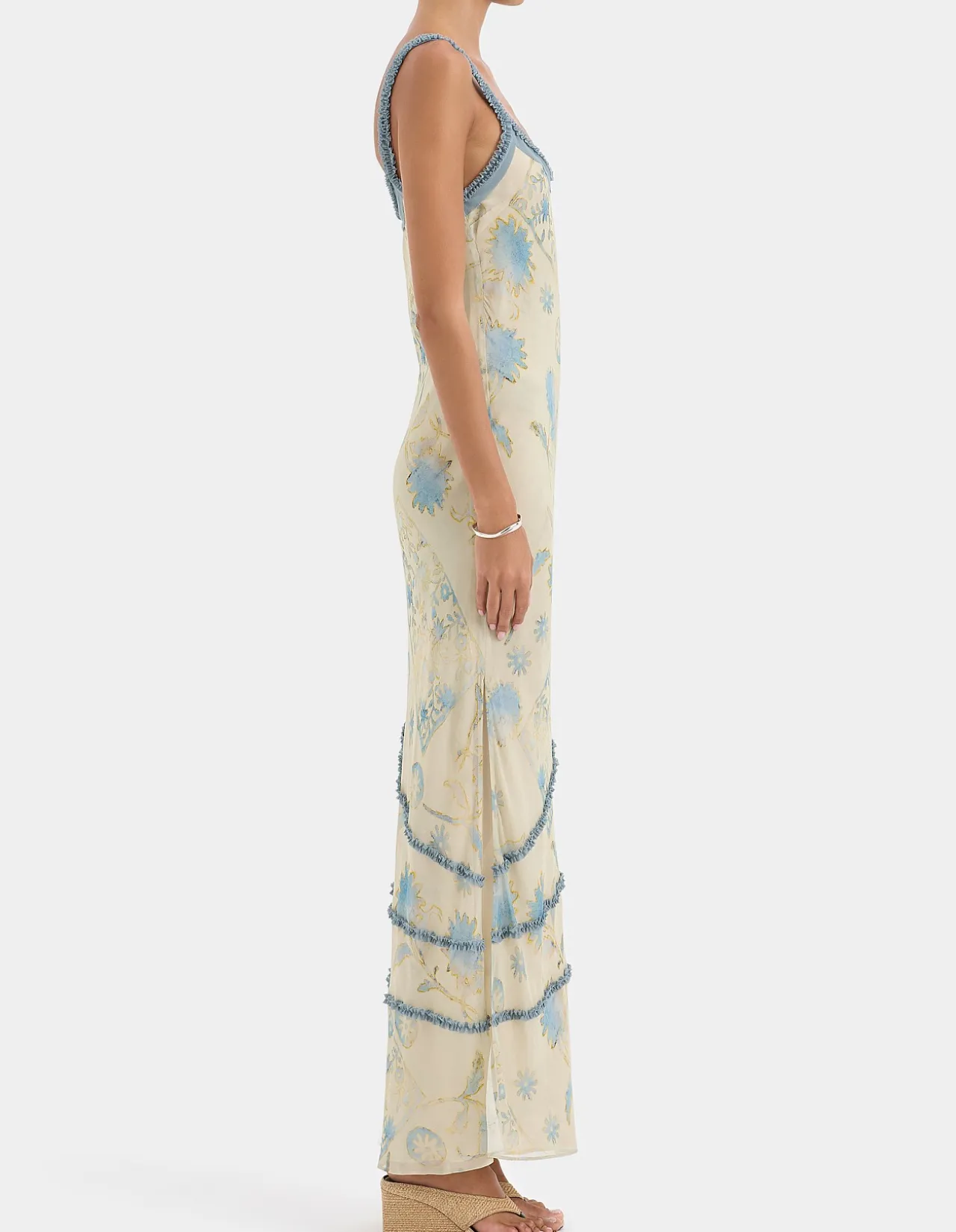 Cecile Ruffle Slip Dress