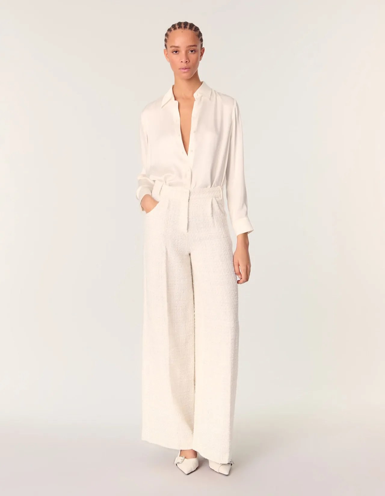 Cecily Silk Button-Front Shirt