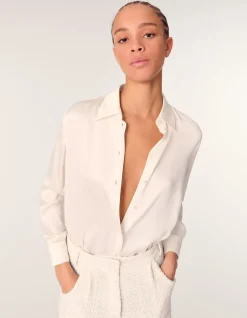 Cecily Silk Button-Front Shirt