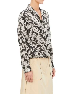 Cedal Printed Wrap Shirt Black