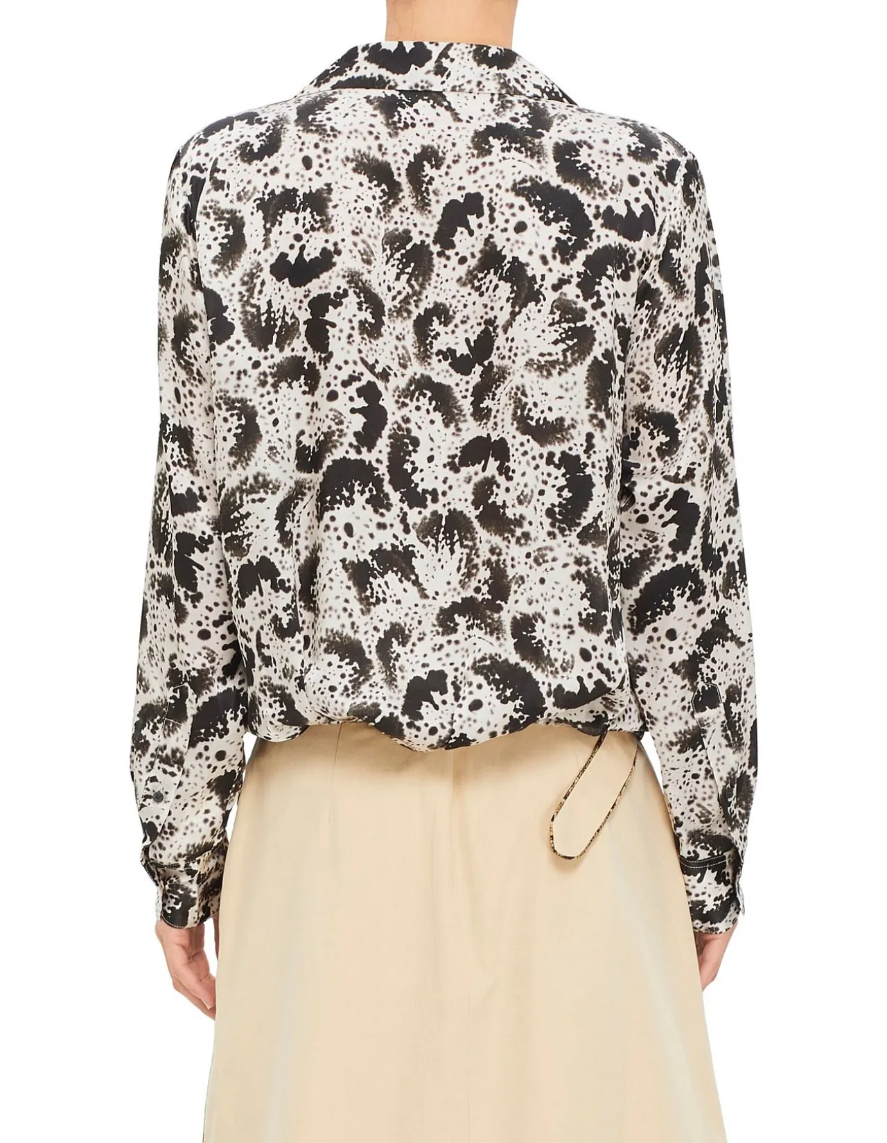 Cedal Printed Wrap Shirt Black
