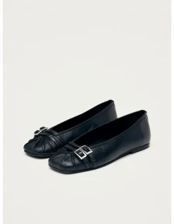 Cendana Leather Ballet Flats