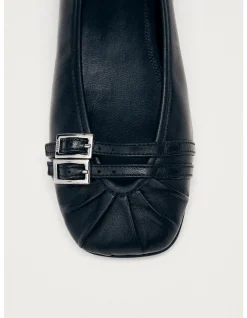 Cendana Leather Ballet Flats