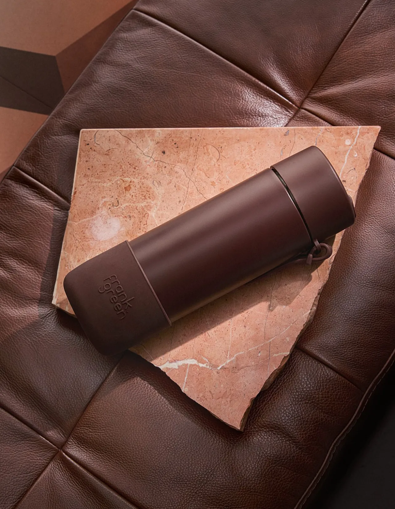 Ceramic Reusable 595ml Triple Wall Bottle Chocolate