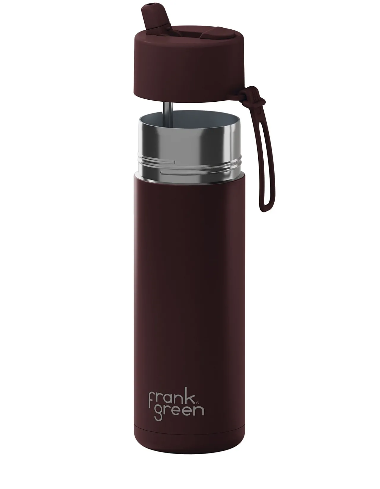 Ceramic Reusable 595ml Triple Wall Bottle Chocolate
