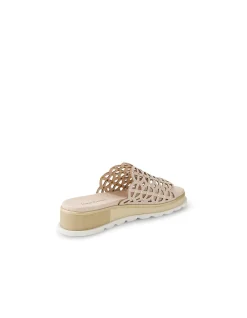 Chade Laser Cut Leather Slide Sandals