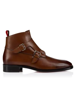 CHAMBELIMONK BOOT FLAT CALF PATINE HAVANE