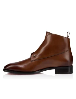 CHAMBELIMONK BOOT FLAT CALF PATINE HAVANE