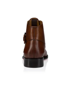 CHAMBELIMONK BOOT FLAT CALF PATINE HAVANE