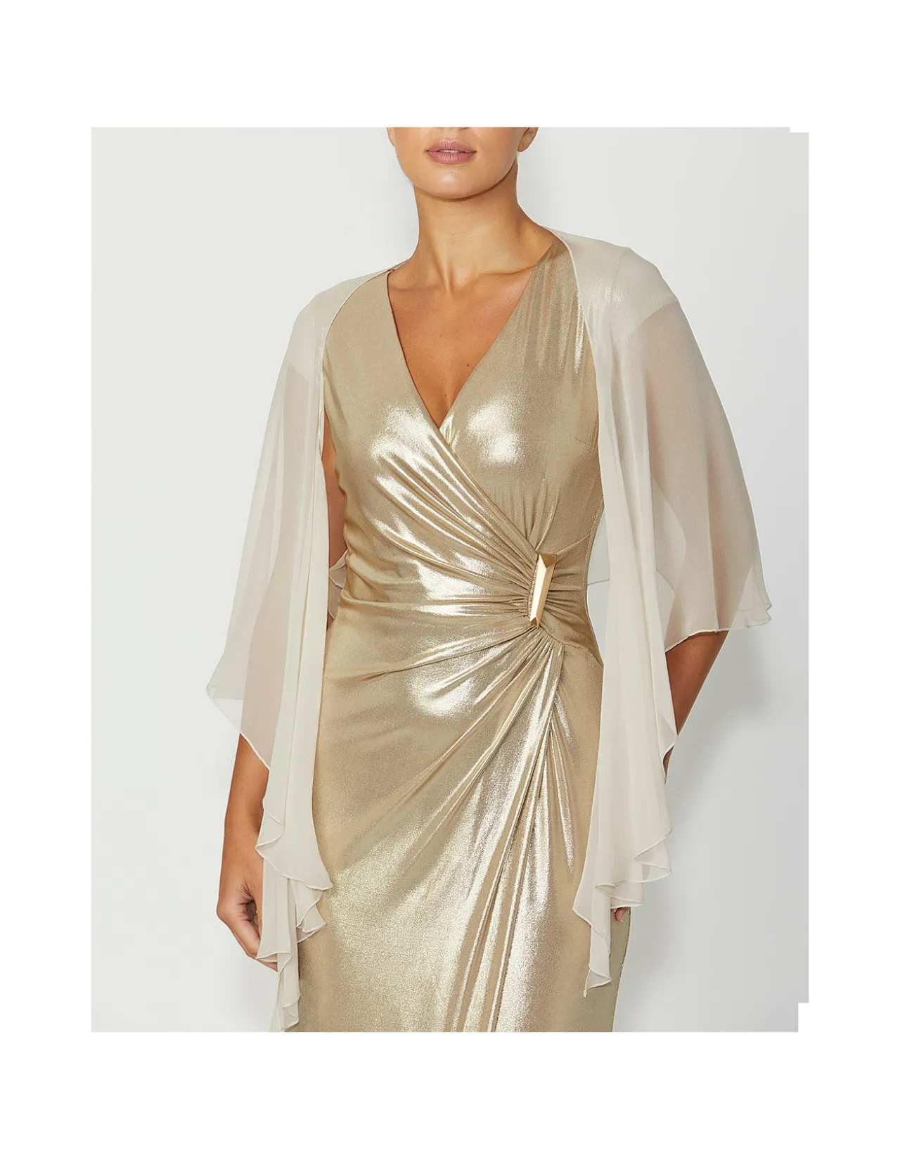 CHAMPAGNE SILK SHRUG