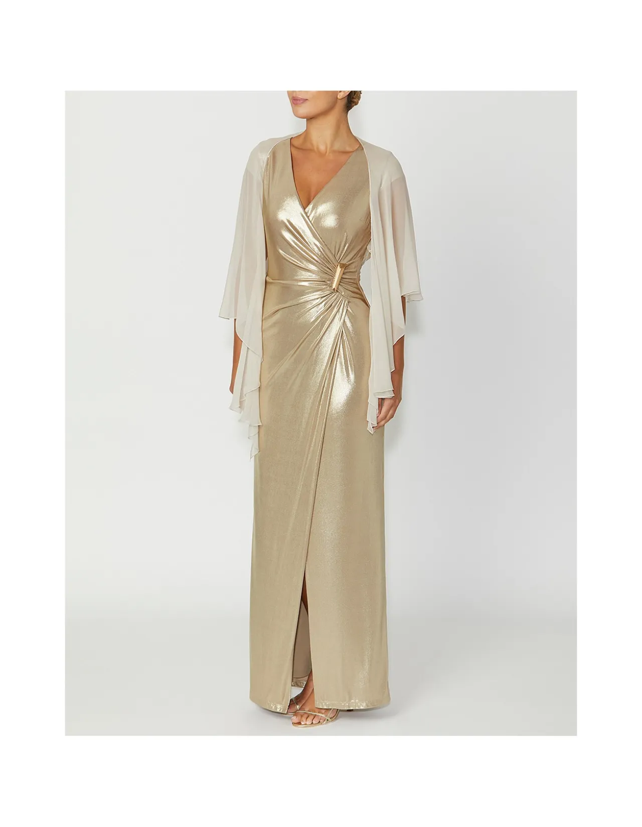 CHAMPAGNE SILK SHRUG