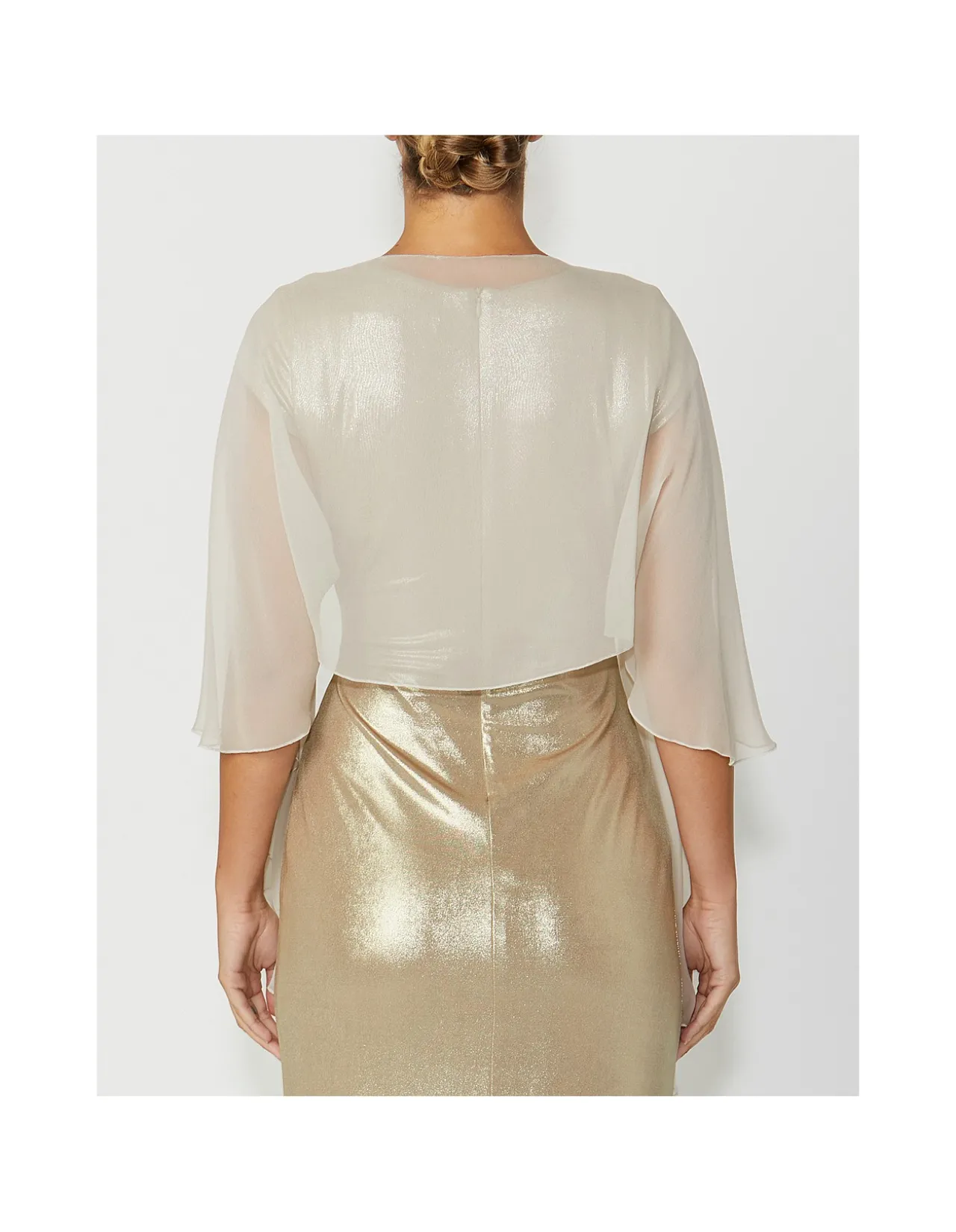 CHAMPAGNE SILK SHRUG