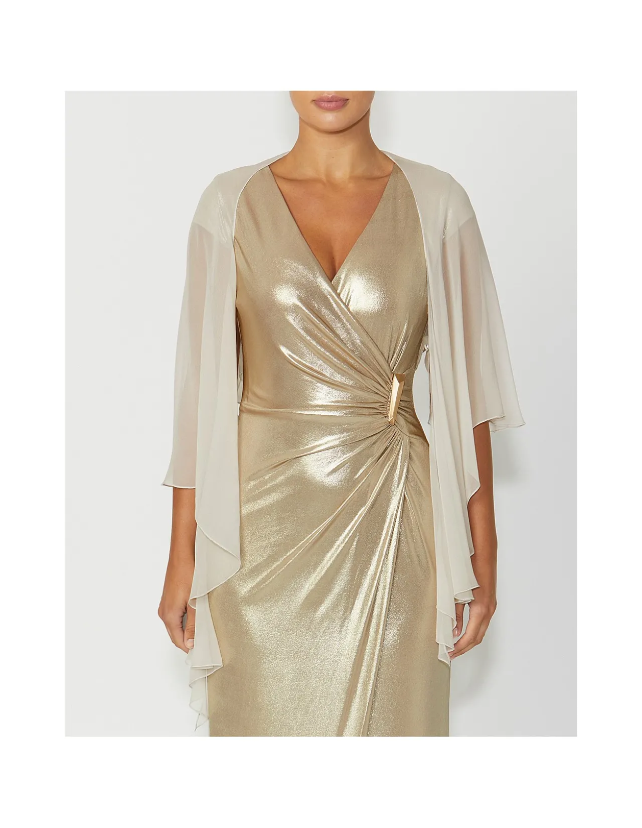 CHAMPAGNE SILK SHRUG