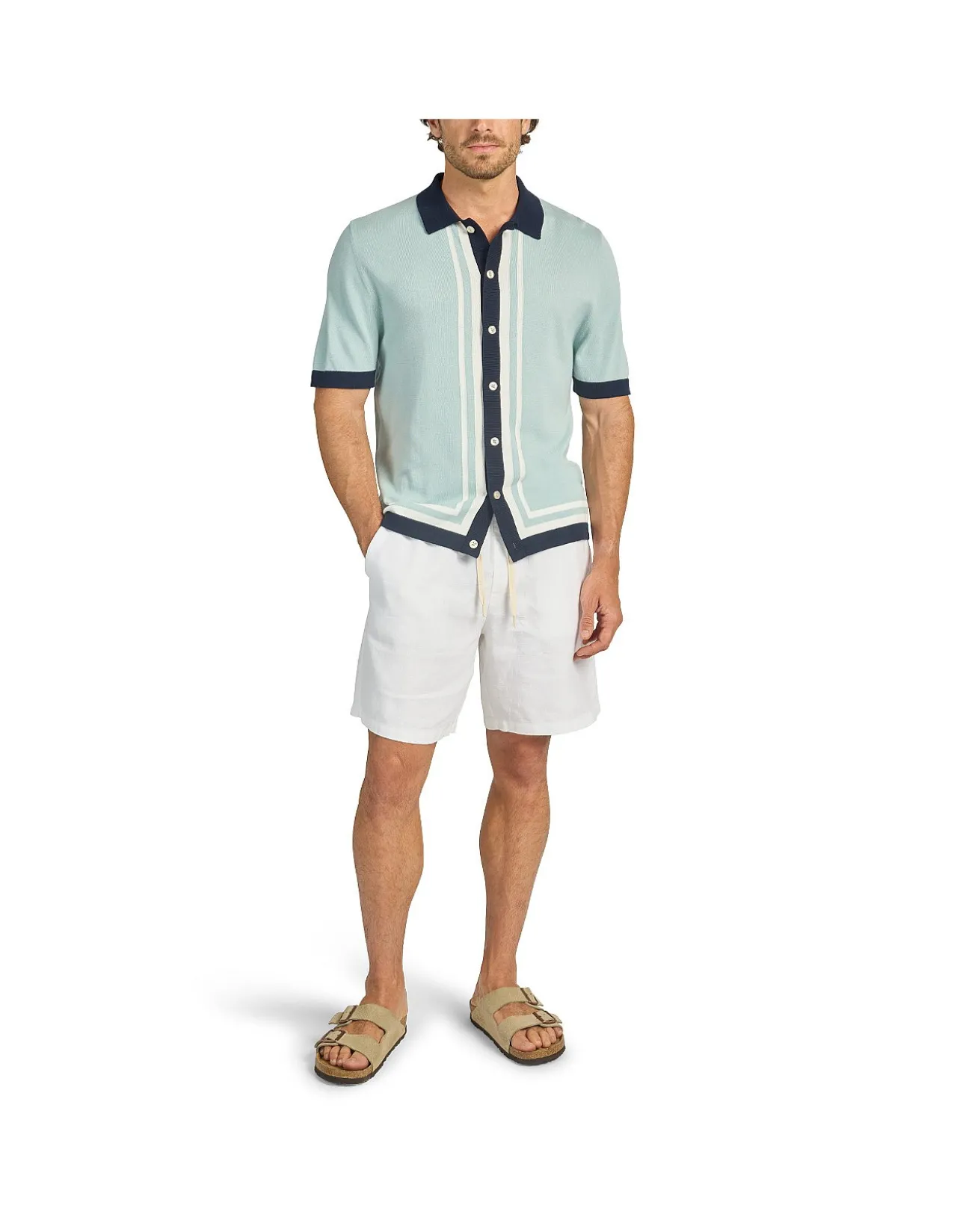 Charlie Stripe Knit Polo