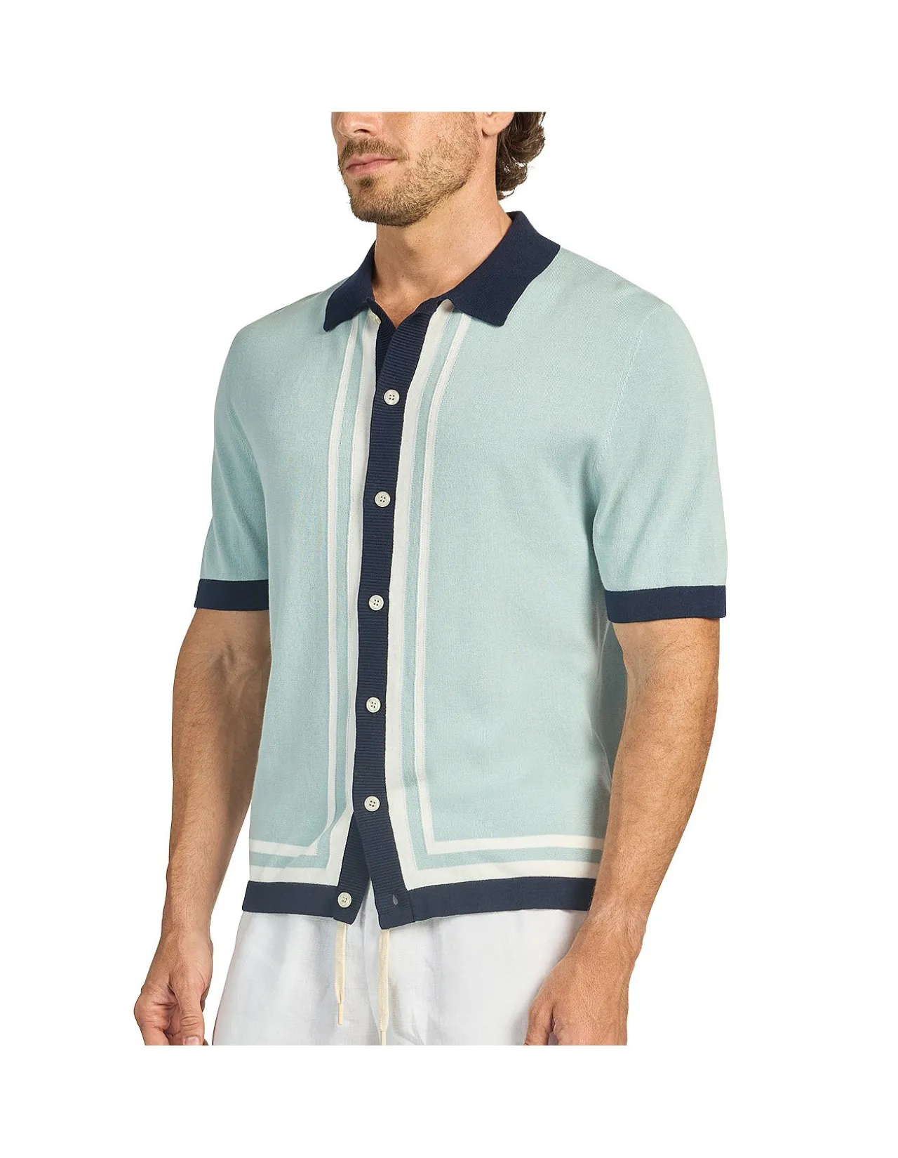 Charlie Stripe Knit Polo