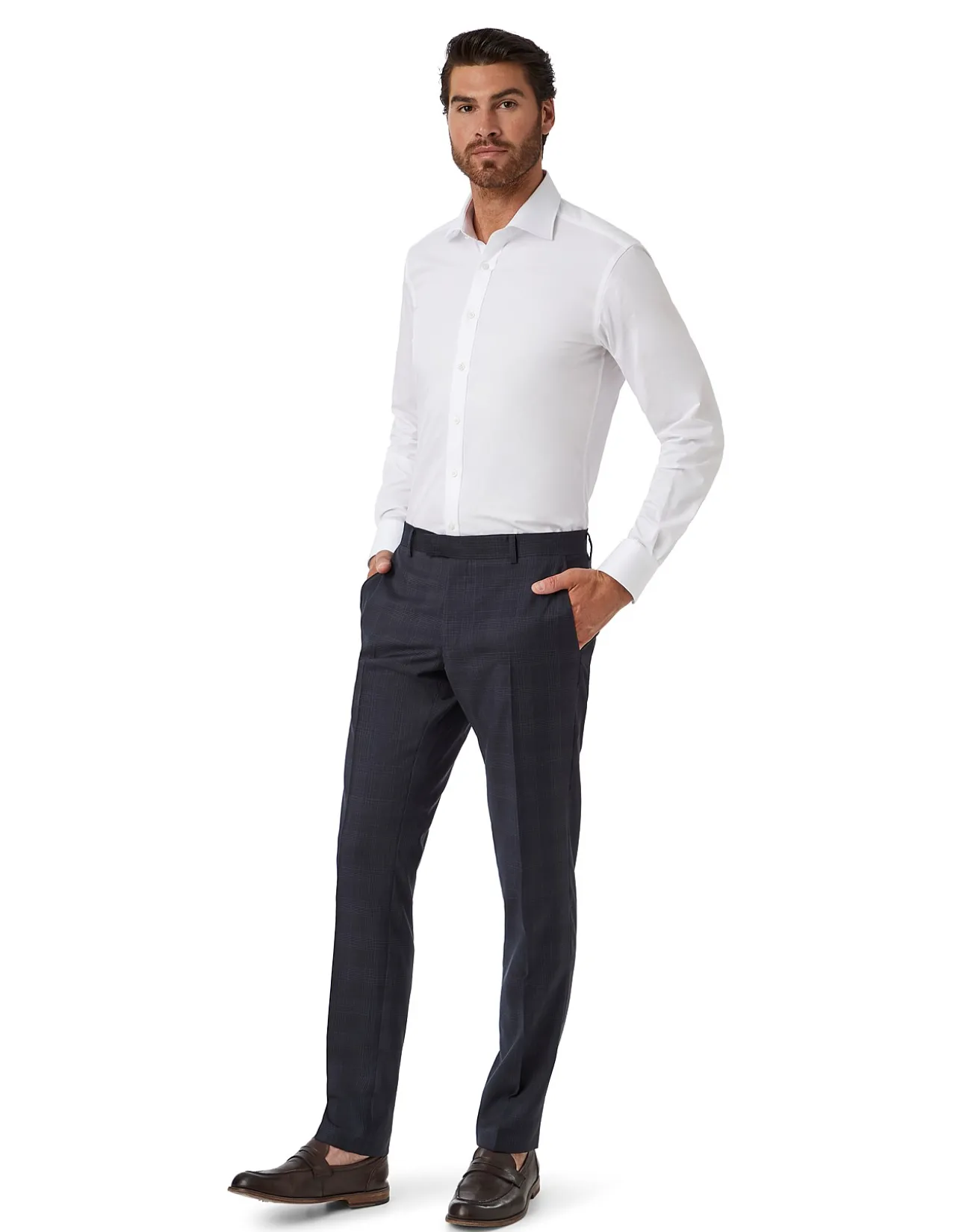 CHECK SUIT TROUSER