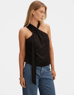 CHRISTINA SATIN RUCHED CAMI TOP