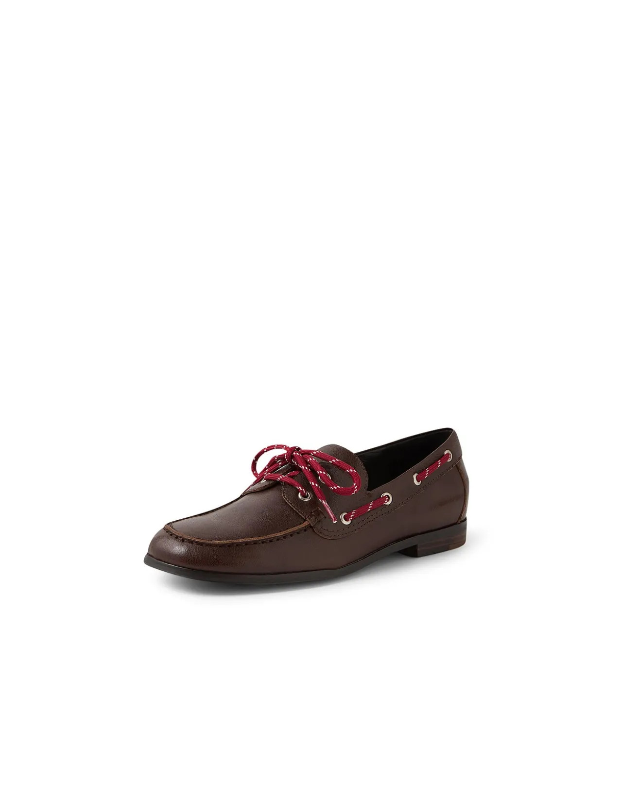 Cimare Contrast Lace Leather Boat Loafers