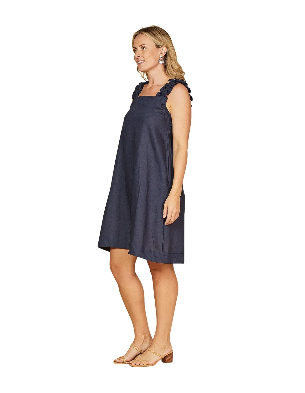 Claire Short Linen Dress
