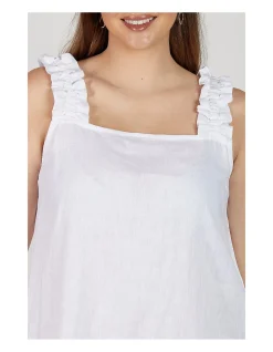 Claire Short Linen Dress