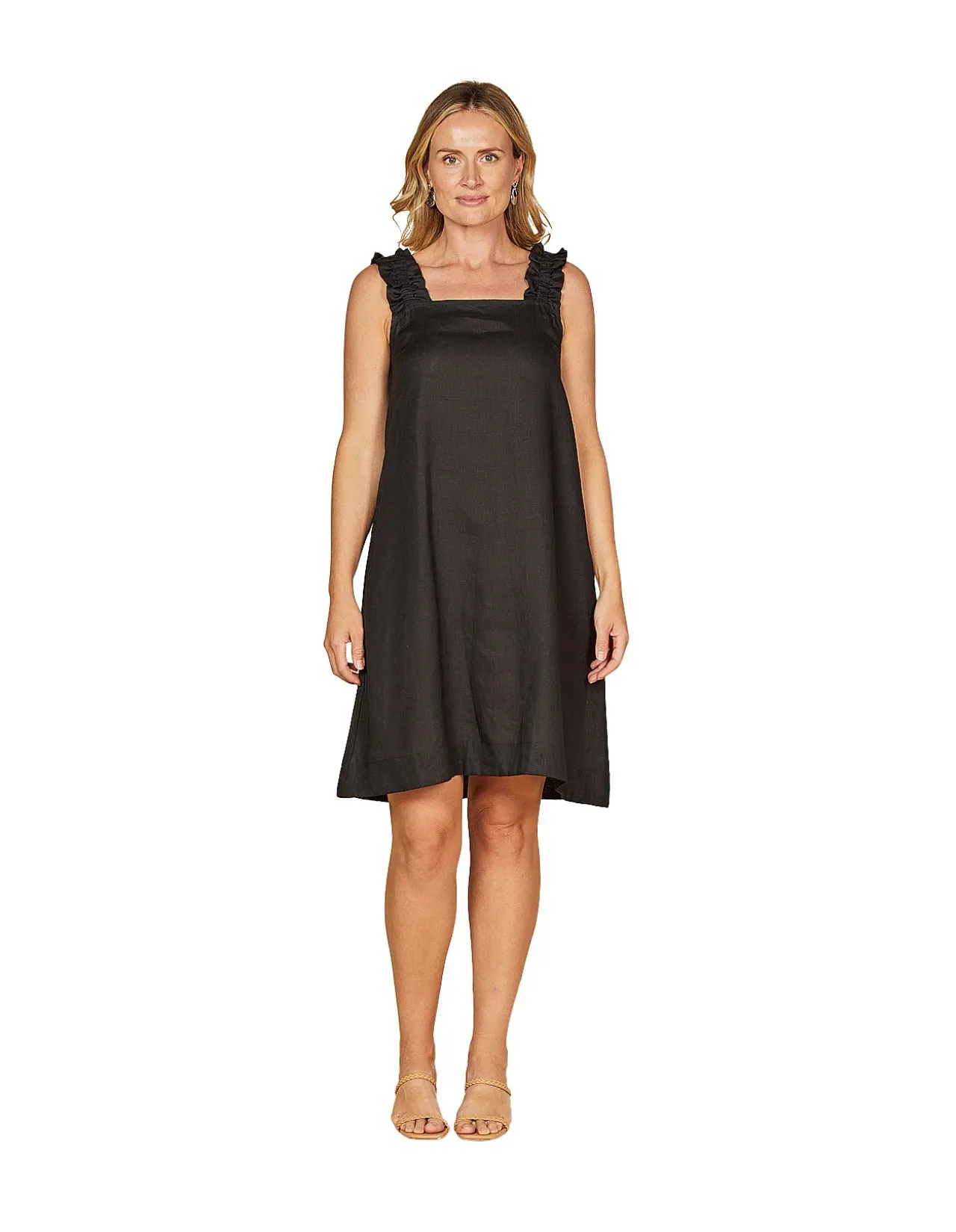 Claire Short Linen Dress
